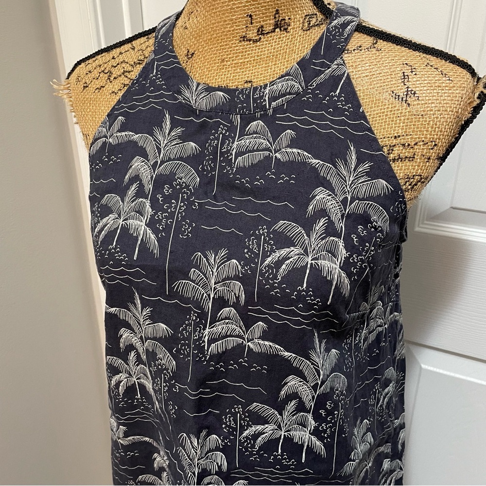 Linen Palm Tree Dress